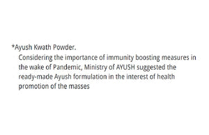 Ayush Kwath Kadha, Immunity booster Powder(Formulation Recommended by Ministry of Ayush, Govt.of INDIA)-90gms