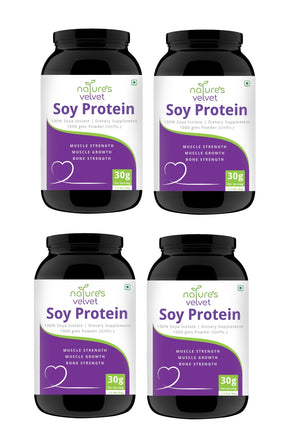 Soy Protein Powder - 100% Soy For Mega Strength - Unflavored - 300 GMS