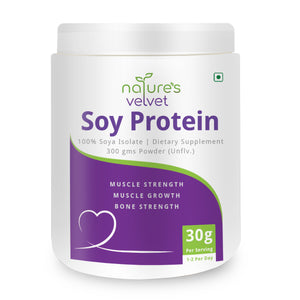 Soy Protein Powder - 100% Soy For Mega Strength - Unflavored - 300 GMS