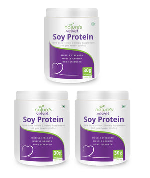 Soy Protein Powder - 100% Soy For Mega Strength - Unflavored - 300 GMS