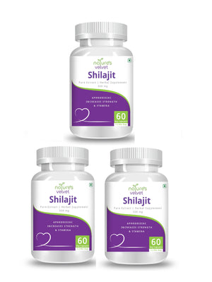 Shilajit Pure Extract For Strength And Stamina - 500 MG (60 Vegetarian Capsules)
