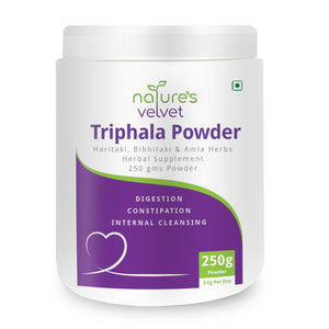Natures Velvet Triphala Powder (Haritaki, Bibhitaki & Amla Herbs) 250g