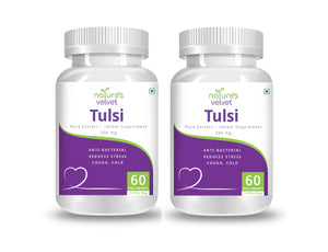 Tulsi Pure Extract For Cough And Cold - 500 MG (60 Vegetarian Capsules)