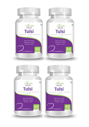 Tulsi Pure Extract For Cough And Cold - 500 MG (60 Vegetarian Capsules)