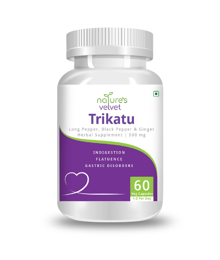 Trikatu Pure Extract - Supports Disgestion and Gastric Disorders - 500 MG Capsules