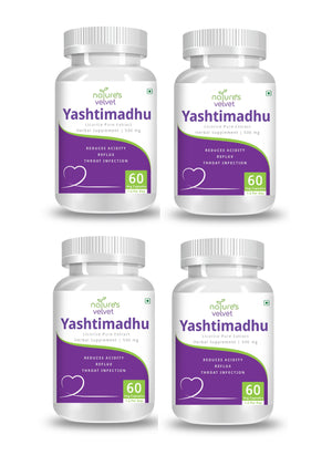 Yashtimadhu (Licorice) - Supports Digestive And Throat Health - 500 GMS (60 Vegetarian Capsules)